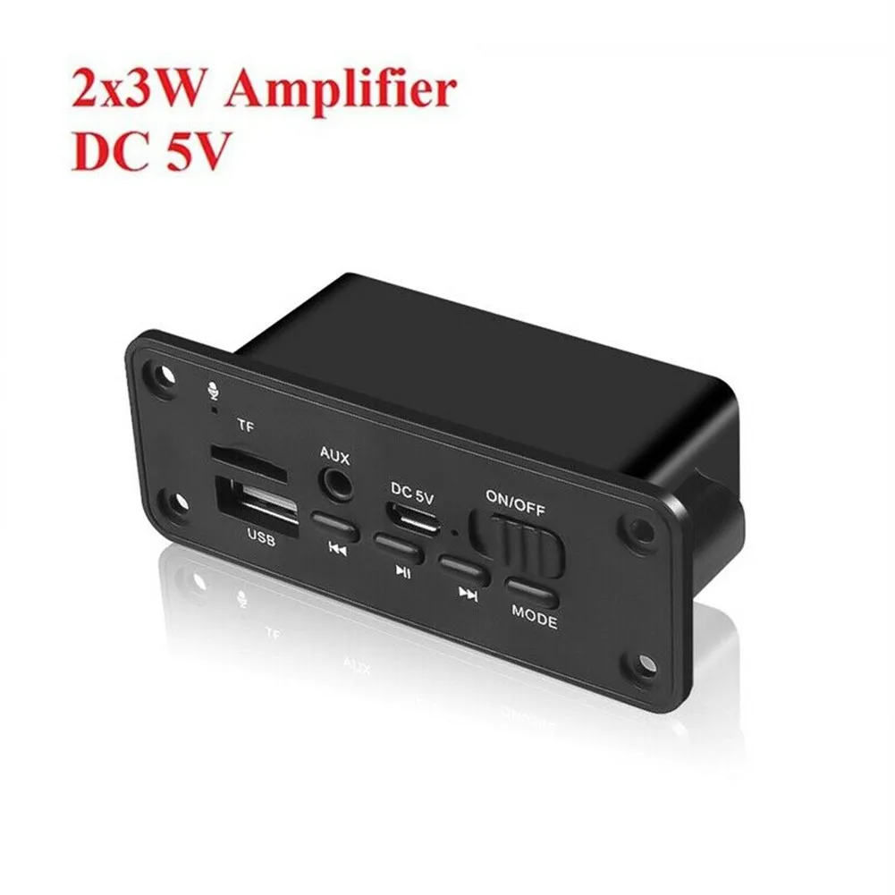 MP3-плеер с функцией громкой связи, декодер, плата, усилитель 2X3 Вт, DC 5V MP3 WMA, беспроводной V6V6 AC5322B, версия Bluetooth, Версия 5,0
MP3-плеер с функцией громкой связи, декодер, плата, усилитель 2X3 Вт, DC 5V MP3 WMA, беспроводной V6V6 AC5322B, версия Bluetooth, Версия 5,0
