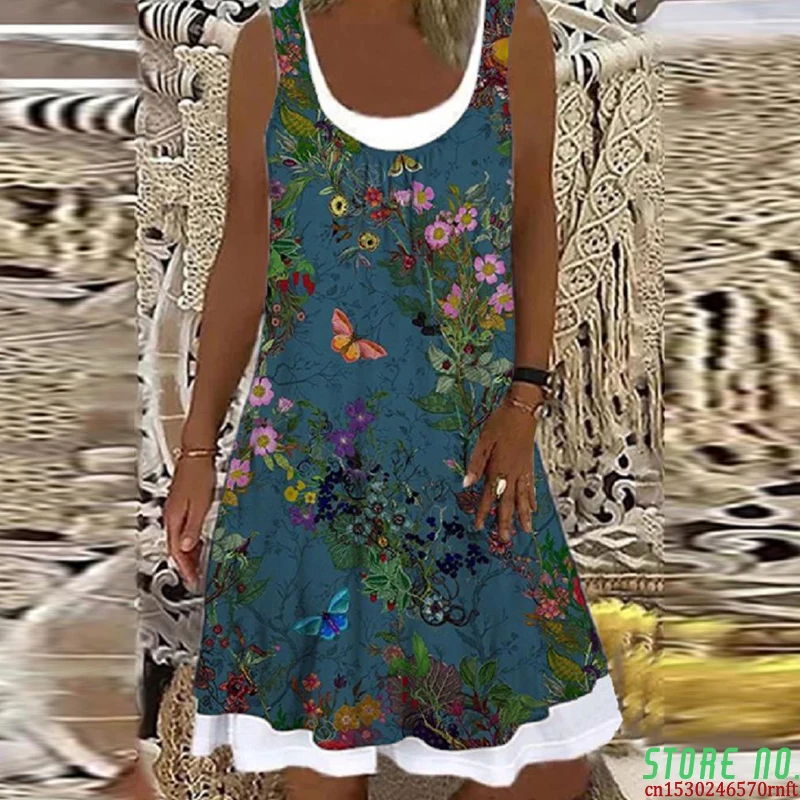 2021 Summer Casual Square Collar Party Dress Fashion Women Sleeveless Tank Loose Dress Female Vintage Floral Print A-Line Dress
2021 Summer Casual Square Collar Party Dress Fashion Women Sleeveless Tank Loose Dress Female Vintage Floral Print A-Line Dress