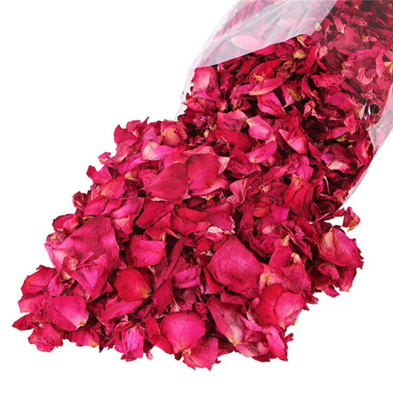 

New Romantic 100g Natural Dried Rose Petals Bath Dry Flower Petal Spa Whitening Shower Aromatherapy Bathing Supply