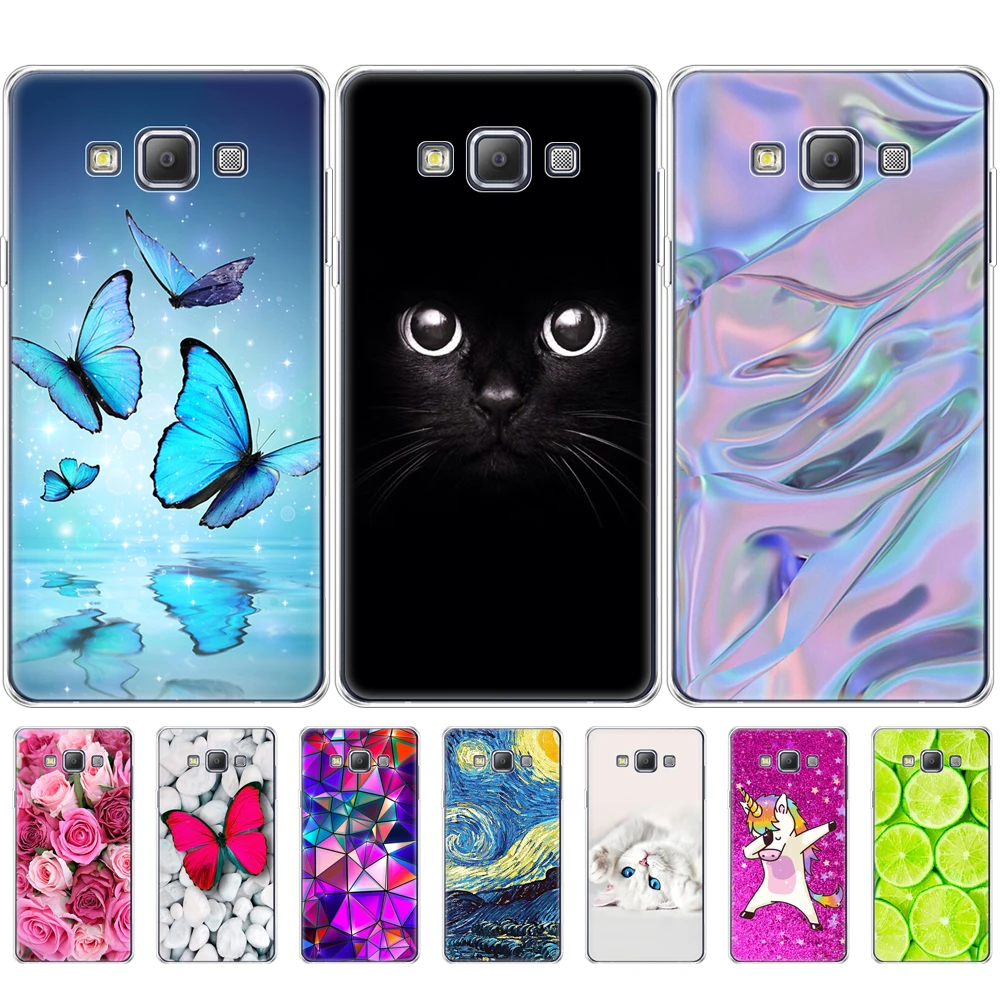 Чехол для телефона Samsung Galaxy A5 2015 мягкий силиконовый чехол A500H A500F 5 0 дюйма с котом и