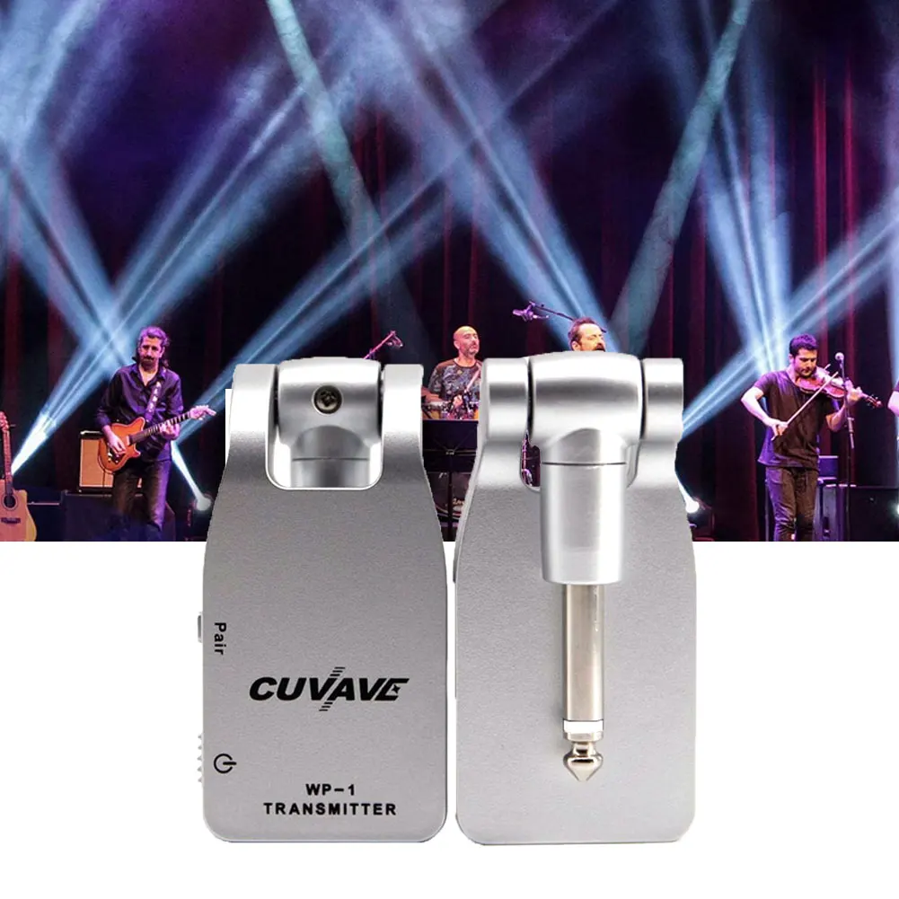 2.4G Wireless Guitar System Transmitter & Receiver for Guitar Bass Built-in Rechargeable Lithium Battery 30M Transmission Range
2.4G Wireless Guitar System Transmitter & Receiver for Guitar Bass Built-in Rechargeable Lithium Battery 30M Transmission Range