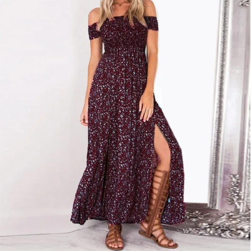 Boho Floral Women Summer Split Long Dresses Sexy Strapless Beach Sundresses Cottagecore Dress Bohemian Maxi Dress Robe Vestido
Boho Floral Women Summer Split Long Dresses Sexy Strapless Beach Sundresses Cottagecore Dress Bohemian Maxi Dress Robe Vestido