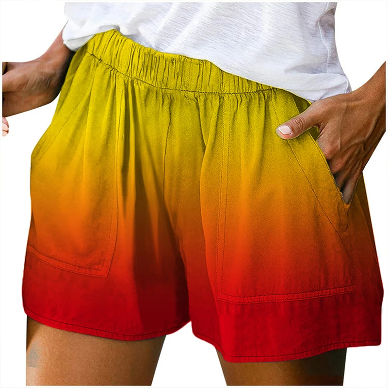 Summer New Ladies Pants Elastic Waist Pockets Gradient Color High Waist Loose Shorts Casual Everyday All-match Pants For Women
Summer New Ladies Pants Elastic Waist Pockets Gradient Color High Waist Loose Shorts Casual Everyday All-match Pants For Women