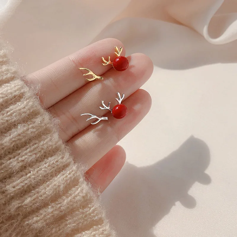 Fine Jewelry Women's Earrings Christmas Antlers Gemstone Elk Stud Cute Ear Studs Eardrops Christmas for Women Girls Xmas Gift
Fine Jewelry Women's Earrings Christmas Antlers Gemstone Elk Stud Cute Ear Studs Eardrops Christmas for Women Girls Xmas Gift