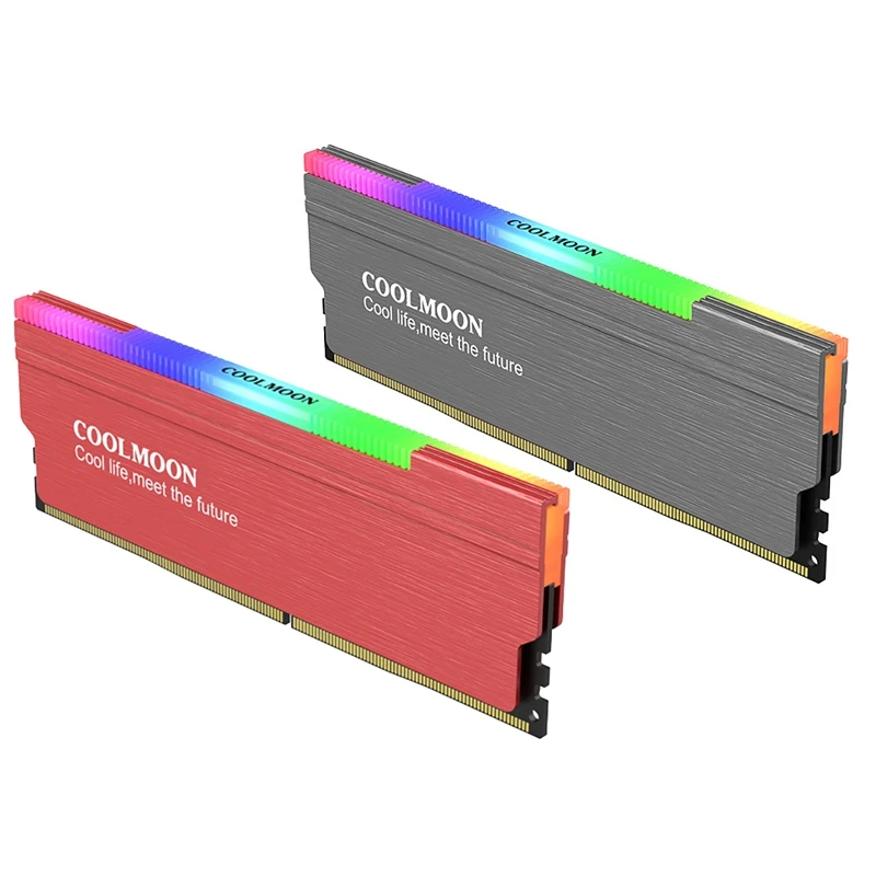 Радиатор модуля памяти COOLMOON, светящийся радиатор ARGB, поддержка 5V-3PIN Shenguang, синхронный модуль памяти, охлаждающий жилет
Радиатор модуля памяти COOLMOON, светящийся радиатор ARGB, поддержка 5V-3PIN Shenguang, синхронный модуль памяти, охлаждающий жилет