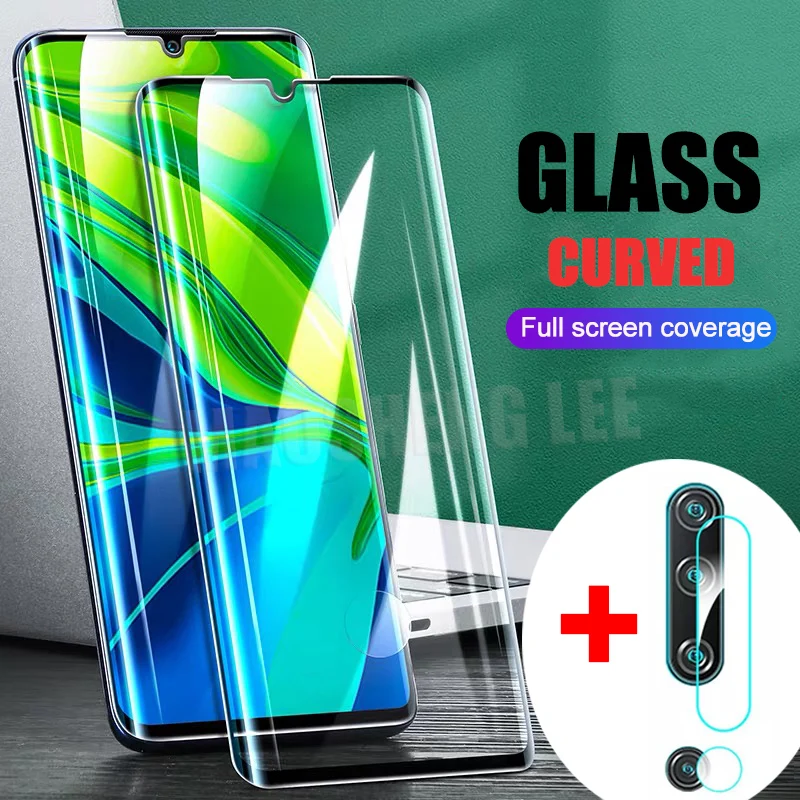 Изогнутое закаленное стекло для Xiaomi Mi Note 10 Pro CC9 защита экрана полное покрытие Lite