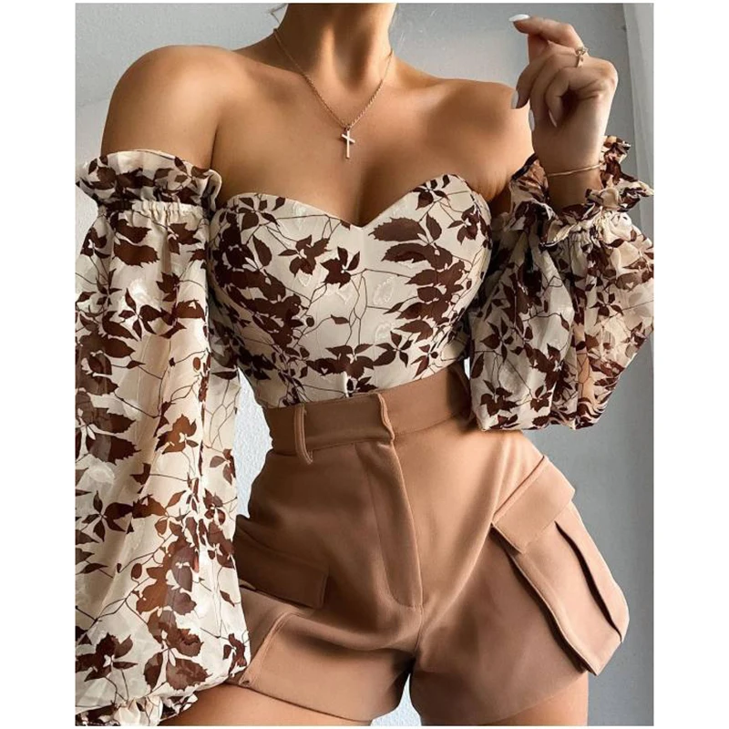 One Shoulder 2021 Print Sexy Chiffon Blouse Women Summer Lantern Sleeve Floral Boho Streetwear Stretch Tube Top Shirt Sj7867V
One Shoulder 2021 Print Sexy Chiffon Blouse Women Summer Lantern Sleeve Floral Boho Streetwear Stretch Tube Top Shirt Sj7867V