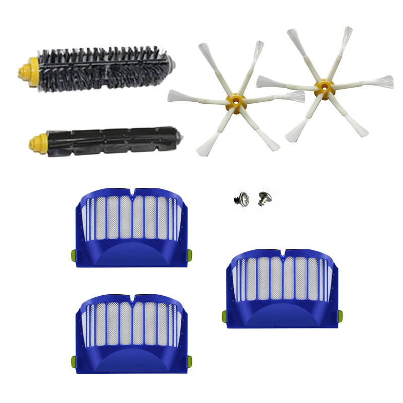 Filter Mesh Main&Side Brush For IRobot Roomba 600 Series 605 610 615 616 620 Main Brush 6-Armed Side Brushes For IRobot Roomba
Filter Mesh Main&Side Brush For IRobot Roomba 600 Series 605 610 615 616 620 Main Brush 6-Armed Side Brushes For IRobot Roomba