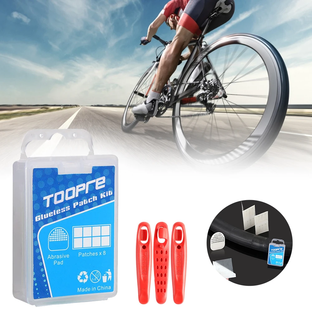 Bike Inner Tire Patch Repair Kit Tire Repair Tool with 8pcs Glue-free Tire Patches and Metal Rasp
Bike Inner Tire Patch Repair Kit Tire Repair Tool with 8pcs Glue-free Tire Patches and Metal Rasp