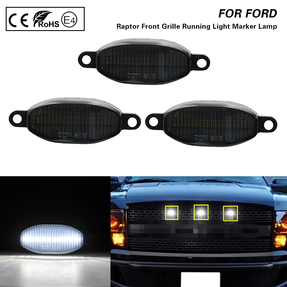 Передняя решетсветильник светодиодов для 10-14 Ford F150 SVT Raptor, дымовые линзы, 3 шт.
Передняя решетсветильник светодиодов для 10-14 Ford F150 SVT Raptor, дымовые линзы, 3 шт.