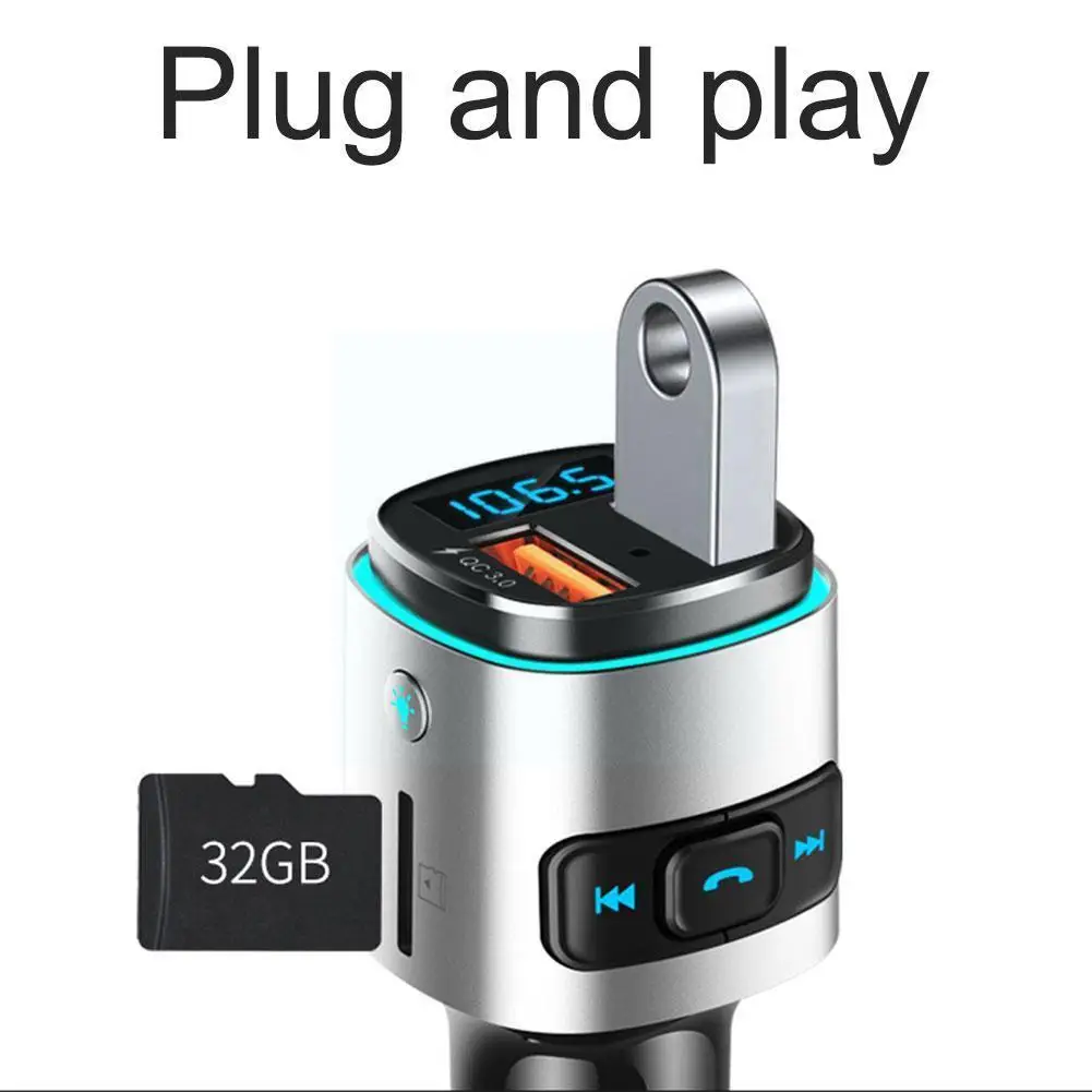 Fashion New Wireless Bluetooth FM Transmitter Car Handsfree QC3.0 Color Charge MP3 Adapter BC41/BC42 Fast 3 Radio F6A2
Fashion New Wireless Bluetooth FM Transmitter Car Handsfree QC3.0 Color Charge MP3 Adapter BC41/BC42 Fast 3 Radio F6A2