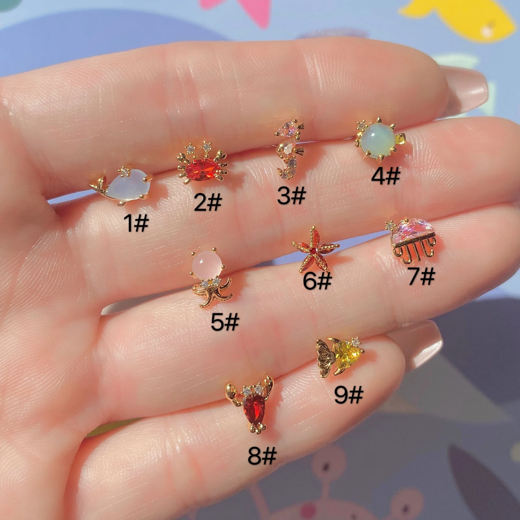 1PC 18G Ocean Fishes Cz Stud Earrings For Teens Little Girl Ear Cuffs Trend Jewelry Piercing Cute Whale Crab Earrings For Women
1PC 18G Ocean Fishes Cz Stud Earrings For Teens Little Girl Ear Cuffs Trend Jewelry Piercing Cute Whale Crab Earrings For Women