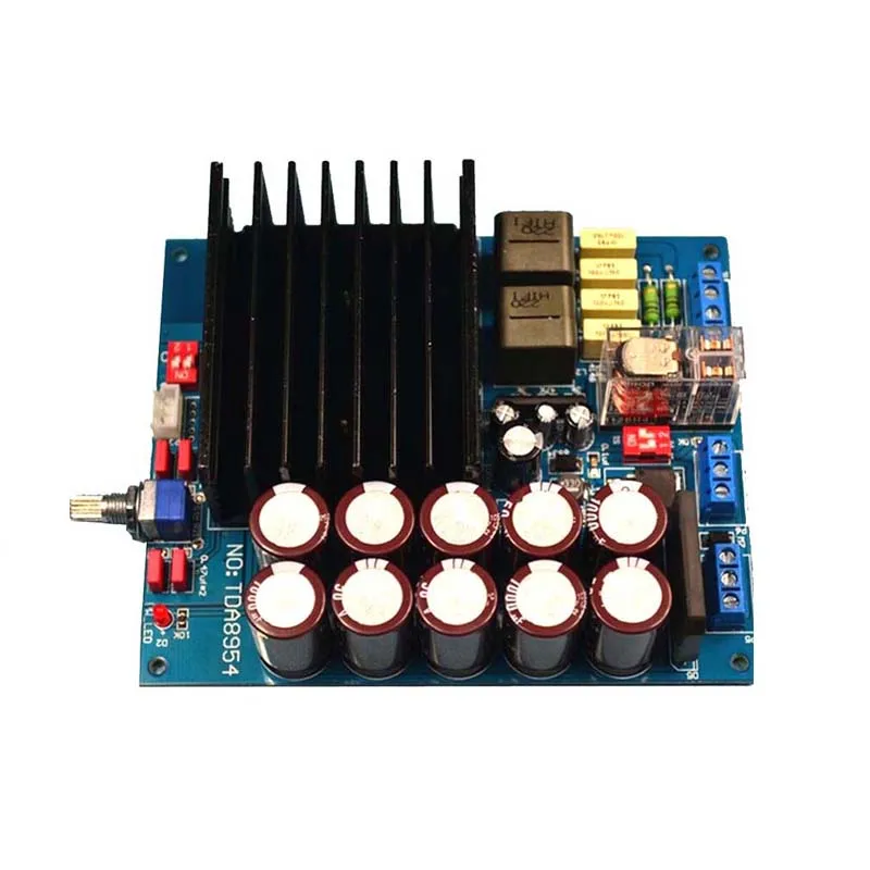 HIFi Class D power amplifier board dual channel high power 210w + 210W TDA8954TH BTL OMRON Relay F3-001 
HIFi Class D power amplifier board dual channel high power 210w + 210W TDA8954TH BTL OMRON Relay F3-001