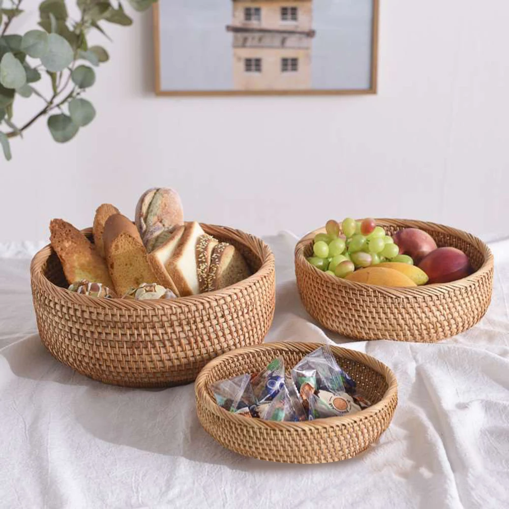 Natural Rattan Storage Basket Set Holder for Bread Fruit Wicker Decoration and Organizer for Home Bathroom Living Room Supplies
Natural Rattan Storage Basket Set Holder for Bread Fruit Wicker Decoration and Organizer for Home Bathroom Living Room Supplies