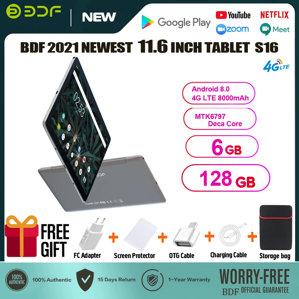 New Tablet Pc 11.6 Inch 6GB RAM 128GB ROM 1920*1080 Pro Tablets Deca Core Google Play 4G LTE Phone Call GPS WiFi TYPE-C 8000mAh
New Tablet Pc 11.6 Inch 6GB RAM 128GB ROM 1920*1080 Pro Tablets Deca Core Google Play 4G LTE Phone Call GPS WiFi TYPE-C 8000mAh