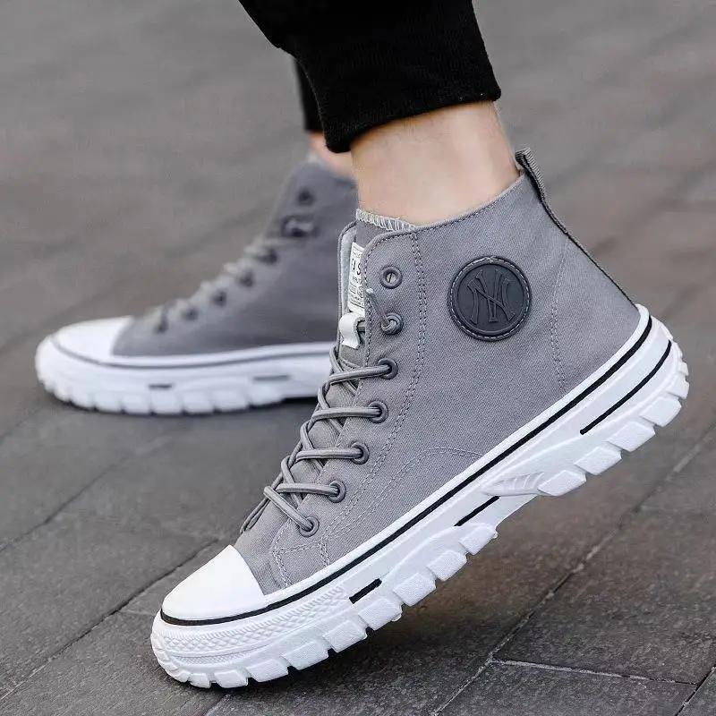 Canvas shoes for male high top 2021 new autumn Korean fashion all-match sports and leisure students shoes for male high top boar
Canvas shoes for male high top 2021 new autumn Korean fashion all-match sports and leisure students shoes for male high top boar