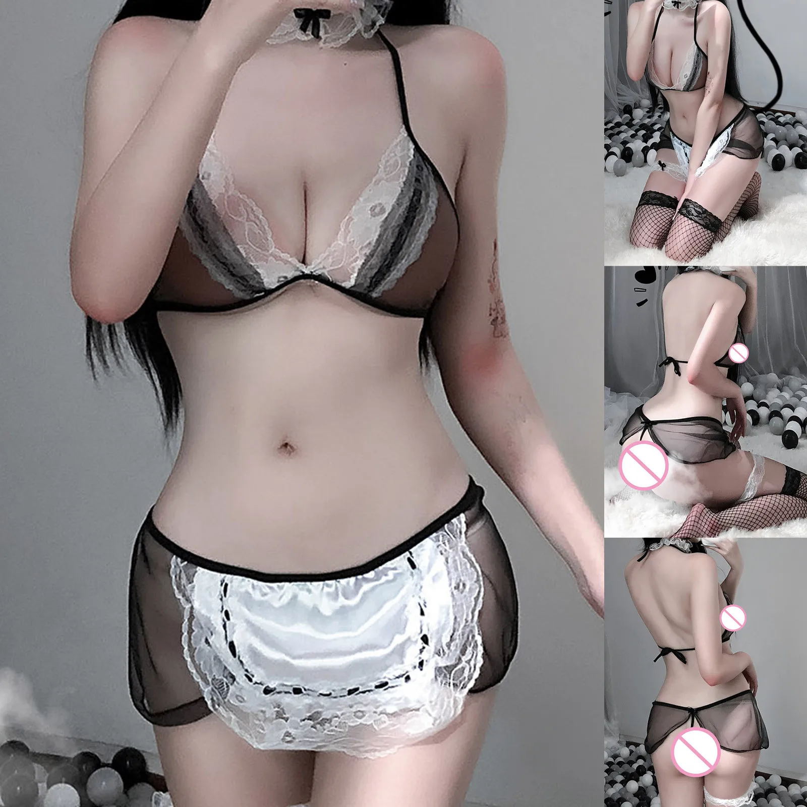 Maid Role Play Sexy Lingerie Sets Backless Underwear Hot Erotic Babydoll Cosplay Sexy Porno Underwear Cute Sleepwear New Summer
Maid Role Play Sexy Lingerie Sets Backless Underwear Hot Erotic Babydoll Cosplay Sexy Porno Underwear Cute Sleepwear New Summer