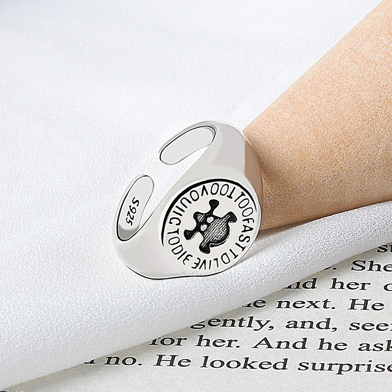 100% 925 Sterling Silver Personality Pirate Letter Ladies Open Party Rings Original Jewelry For Women Birthday Gift
100% 925 Sterling Silver Personality Pirate Letter Ladies Open Party Rings Original Jewelry For Women Birthday Gift