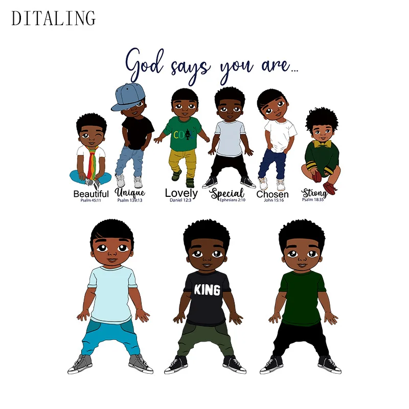 Черная наклейка для мальчиков, детская теплая наклейка, милая, афроамериканская, моющаяся, футболка, Бог говорит, что вы уникальные, сделай с...
Черная наклейка для мальчиков, детская теплая наклейка, милая, афроамериканская, моющаяся, футболка, Бог говорит, что вы уникальные, сделай с...