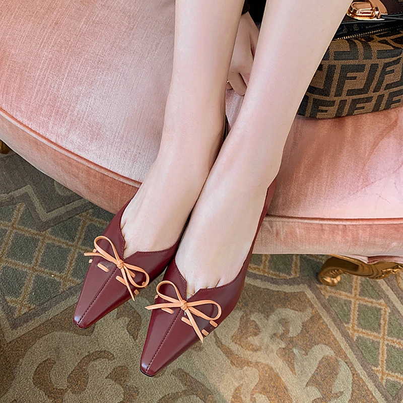 Pumps Formal Shoes Vintage Cow Leather Style Pointed Toe Butterfly-knot Sewing Decoration 2 Colors Square Heel Daily Dress Shoes
Pumps Formal Shoes Vintage Cow Leather Style Pointed Toe Butterfly-knot Sewing Decoration 2 Colors Square Heel Daily Dress Shoes