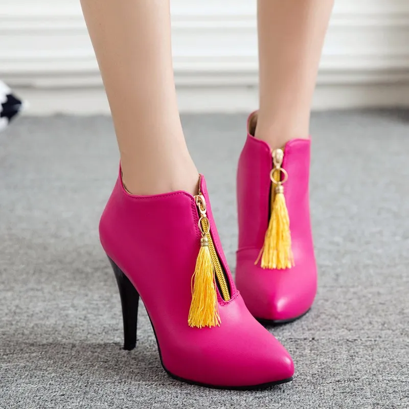 Sexy Women Ankle Boots 2022 Fashion Autumn Winter Plus Size 45 46 47 Pointed Toe Front Zipper Super High Heels Lady Booties New
Sexy Women Ankle Boots 2022 Fashion Autumn Winter Plus Size 45 46 47 Pointed Toe Front Zipper Super High Heels Lady Booties New