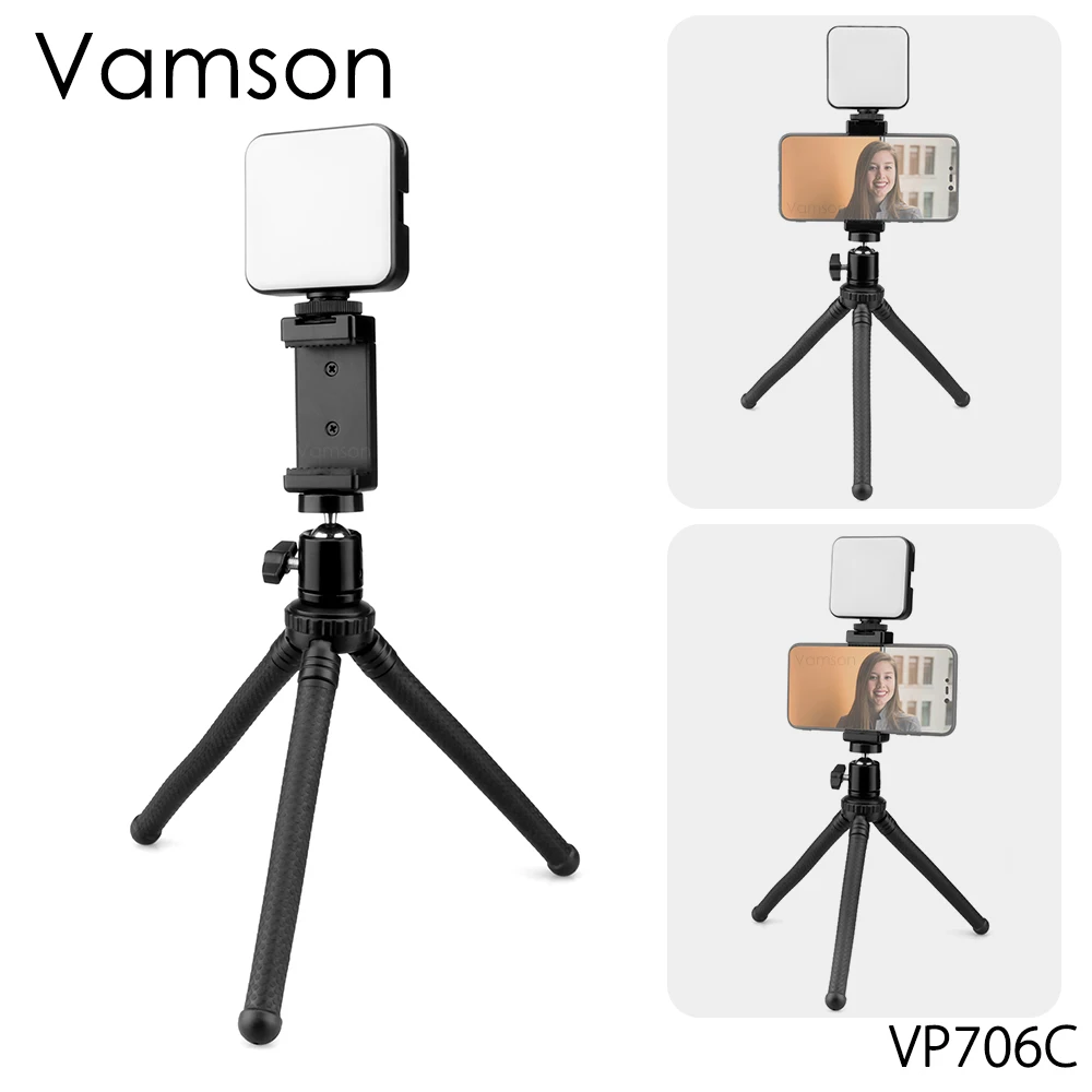 Vamson с штатив Осьминог с 360 градусов вращения и гибки для использования в помещении или на открытом воздухе светодиодный зум освещение лампа ...
Vamson с штатив Осьминог с 360 градусов вращения и гибки для использования в помещении или на открытом воздухе светодиодный зум освещение лампа ...