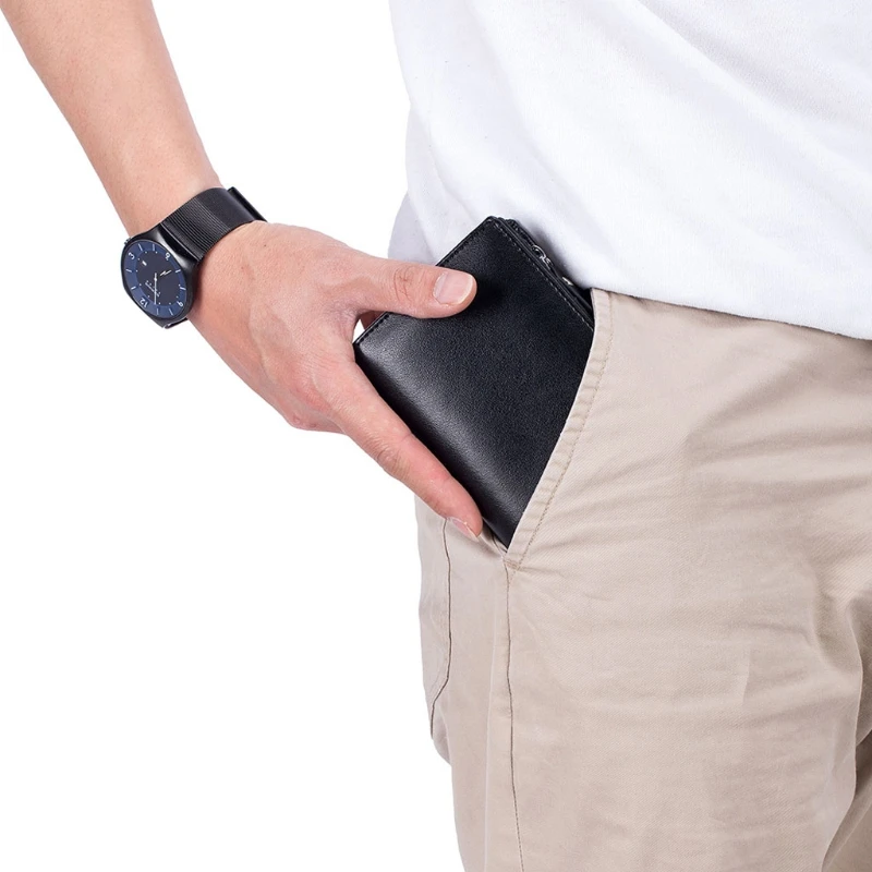 066F Men RFID Blocking Wallet Vintage Leather Short Purse Bifold with Zipper Coin Change Pocket Large Capacity 
066F Men RFID Blocking Wallet Vintage Leather Short Purse Bifold with Zipper Coin Change Pocket Large Capacity