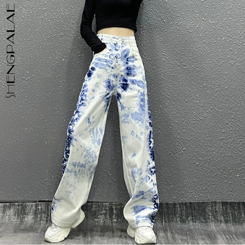SHENGPALAE Streetwear Irregular Render Printed Jeans Women's Autumn 2021 New High Waist Loose Straight Denim Pants Female Tide
SHENGPALAE Streetwear Irregular Render Printed Jeans Women's Autumn 2021 New High Waist Loose Straight Denim Pants Female Tide