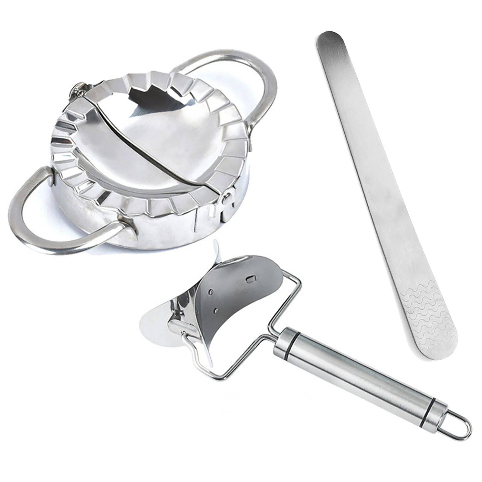 3pcs/set Stainless Steel Dumplings Maker Set Dumpling Skin Maker + Dumpling Mold + Filling Spoon
3pcs/set Stainless Steel Dumplings Maker Set Dumpling Skin Maker + Dumpling Mold + Filling Spoon