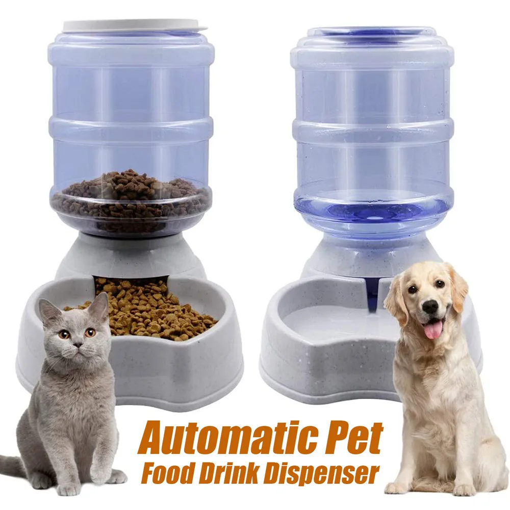 3.8L Large Automatic Pets Feeder Cat Dog Food Drinker Pet Bowl Self-Dispensing Combination Grain Storage Bowl For Pet Dog Cat
3.8L Large Automatic Pets Feeder Cat Dog Food Drinker Pet Bowl Self-Dispensing Combination Grain Storage Bowl For Pet Dog Cat