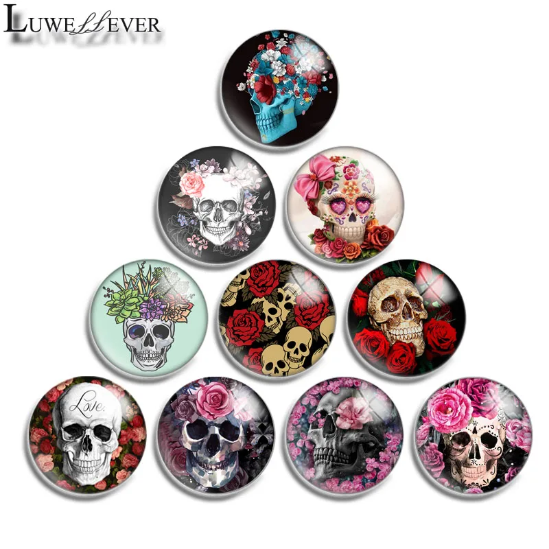 10mm 12mm 16mm 20mm 25mm 30mm 595 Skull Flower Mix Round Glass Cabochon Jewelry Finding 18mm Snap Button Charm Bracelet
10mm 12mm 16mm 20mm 25mm 30mm 595 Skull Flower Mix Round Glass Cabochon Jewelry Finding 18mm Snap Button Charm Bracelet