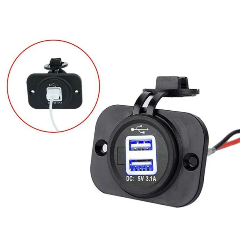 Dual USB Charger Socket Adapter 12V / 24V 3.1A With LED Indicator For Phones Tablets IPAD Cameras MP3 MP4 Car Cleaners Car Acces
Dual USB Charger Socket Adapter 12V / 24V 3.1A With LED Indicator For Phones Tablets IPAD Cameras MP3 MP4 Car Cleaners Car Acces