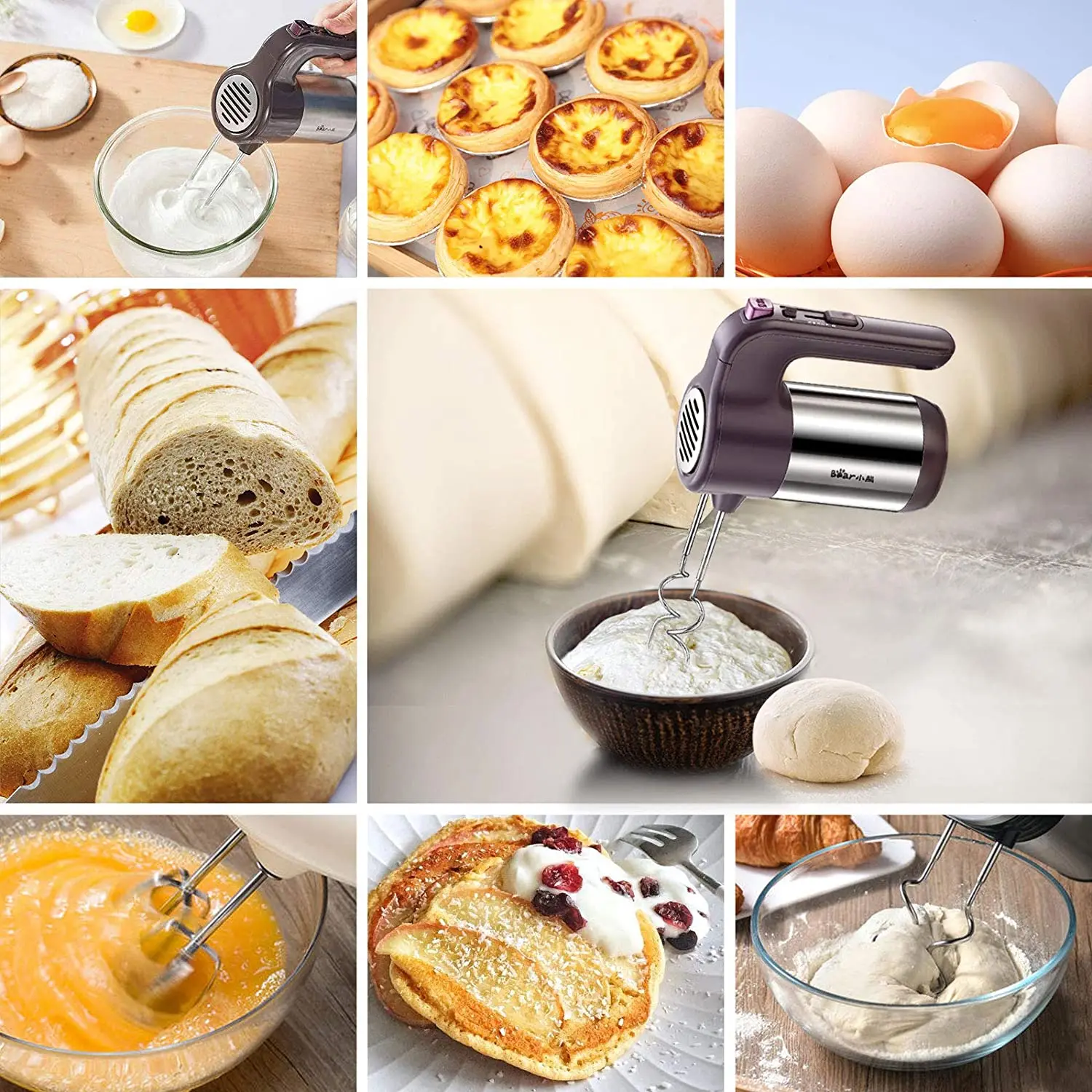 Bear 300W 5 Speeds Electric Food Blender Food Processor Handheld Mixer Dough Kneader Egg Beater Kitchen Cooking Tool DDQ-A30D2
Bear 300W 5 Speeds Electric Food Blender Food Processor Handheld Mixer Dough Kneader Egg Beater Kitchen Cooking Tool DDQ-A30D2