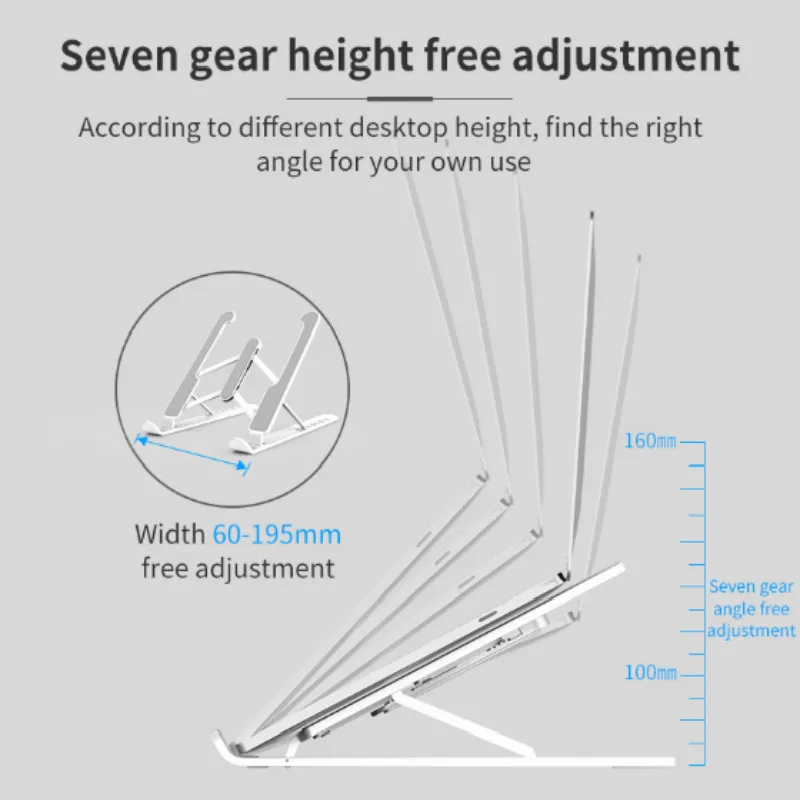 Adjustable Foldable Laptop Stand Non-slip Desktop Laptop Holder Notebook Stand sFor Notebook Macbook Pro Air iPad Pro DELL HP
Adjustable Foldable Laptop Stand Non-slip Desktop Laptop Holder Notebook Stand sFor Notebook Macbook Pro Air iPad Pro DELL HP