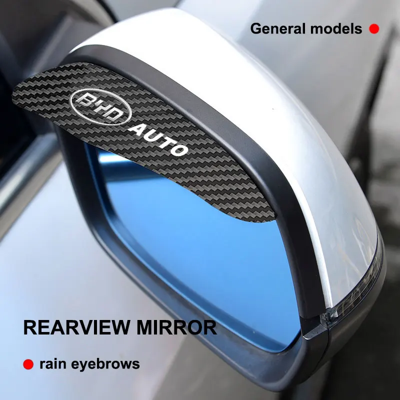 

2pcs Car Styling Rearview Mirror Rain Eyebrow Sticker for BYD M6 G3 G5 T3 13 F3 F0 S6 S7 E5 E6 Auto Protective Car Accessories