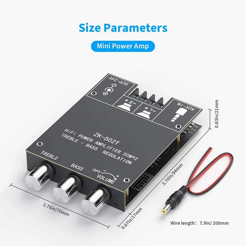 2 Pcs TPA3116 Bluetooth 5.0 HIFI Power Subwoofer Amplifier Board 2.1 Channel Audio Stereo Equalizer Amp Board
2 Pcs TPA3116 Bluetooth 5.0 HIFI Power Subwoofer Amplifier Board 2.1 Channel Audio Stereo Equalizer Amp Board