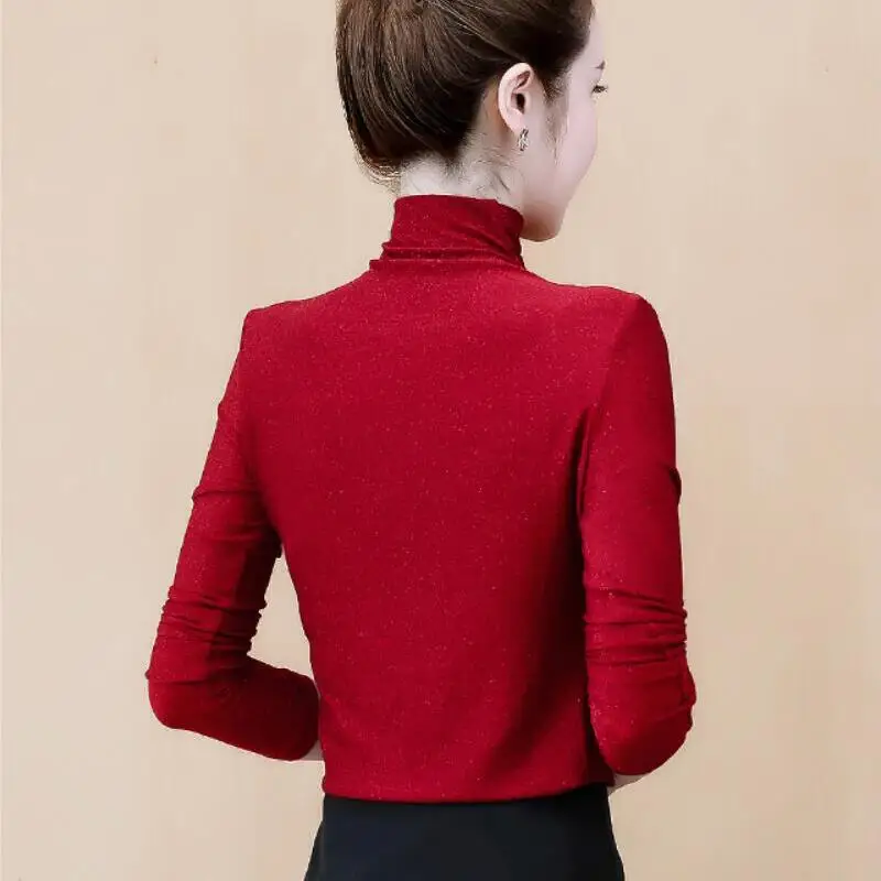 Fashion Bead Bright Silk Women Blouses Long Sleeve Turtleneck Slim Lace Blouse Women Shirts 2019 Autumn Plus Size Camisas Mujer
Fashion Bead Bright Silk Women Blouses Long Sleeve Turtleneck Slim Lace Blouse Women Shirts 2019 Autumn Plus Size Camisas Mujer
