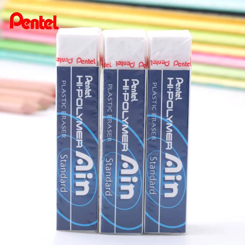 Полимерный пластиковый ластик Pentel серии Ain для карандашей меньше истирания и