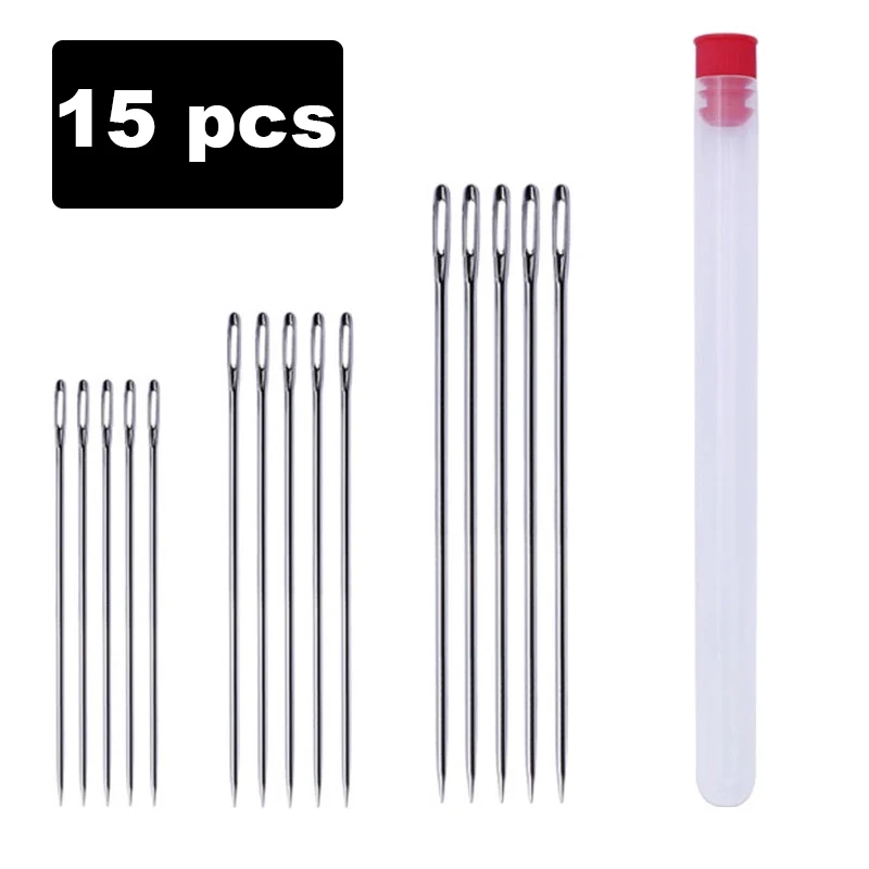 Nonvor 15pcs Sewing Needle High Hardness Steel Large Big Eye Manual For Embroidery Tapestry Apparel Hand Household Tools
Nonvor 15pcs Sewing Needle High Hardness Steel Large Big Eye Manual For Embroidery Tapestry Apparel Hand Household Tools