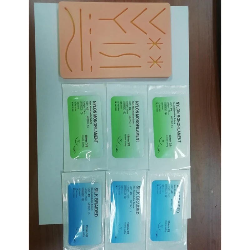 Suture Training Kit,Skin Operate Suture Practice Model Training Pad Needle Scissors Tool Kit Teaching Equipment
Suture Training Kit,Skin Operate Suture Practice Model Training Pad Needle Scissors Tool Kit Teaching Equipment