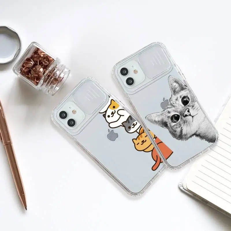 Cartoon cute cat lovely animal Phone Case transparent For iPhone 7 8 11 12 X XS XR MINI Pro Max Plus Slide Camera Lens Protect
Cartoon cute cat lovely animal Phone Case transparent For iPhone 7 8 11 12 X XS XR MINI Pro Max Plus Slide Camera Lens Protect