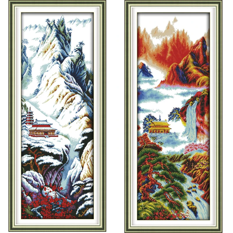 New arrival Four seasons of mountains DMC Counted Chinese Cross Stitch Kits printed Cross-stitch set Embroidery Needlework
New arrival Four seasons of mountains DMC Counted Chinese Cross Stitch Kits printed Cross-stitch set Embroidery Needlework
