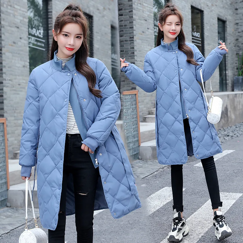 2020 Fashion Women's Down Jacket Female Winter Casual Long Coat Cotton Padded Parkas Ladies Plus Size Warm Outerwear XA387F