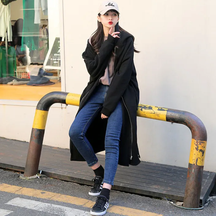 2020 Women Autumn Winter Long Oversized Hoodies Long Sleeve Sweatshirt Zipper Fashion Outerwear Pockets Sudadera Mujer
2020 Women Autumn Winter Long Oversized Hoodies Long Sleeve Sweatshirt Zipper Fashion Outerwear Pockets Sudadera Mujer
