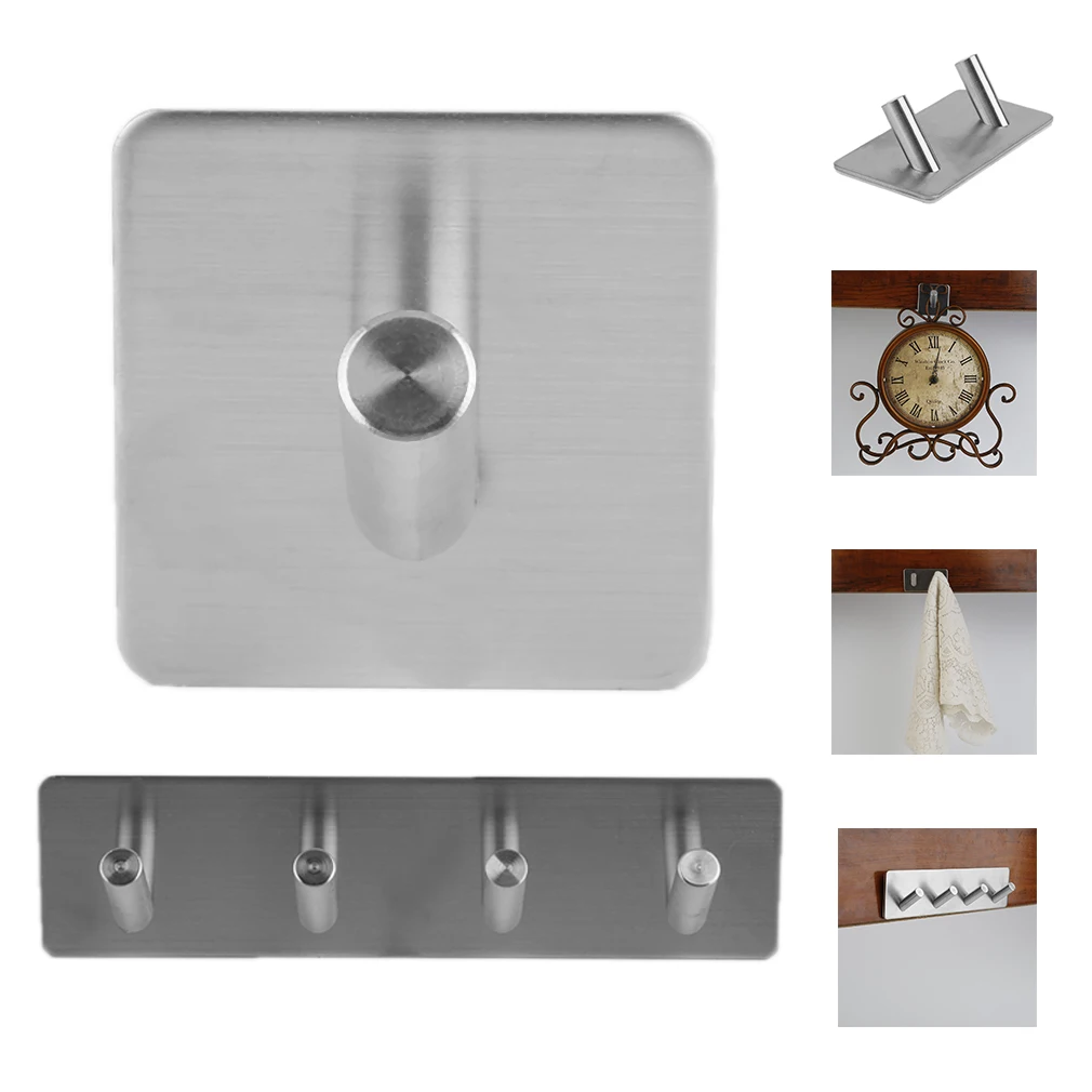 New 304 Stainless Steel Self Adhesive Hook Hat Key Rack Bathroom Kitchen Towel Hanger Wall Mount Stick On Sticky Hanger
New 304 Stainless Steel Self Adhesive Hook Hat Key Rack Bathroom Kitchen Towel Hanger Wall Mount Stick On Sticky Hanger