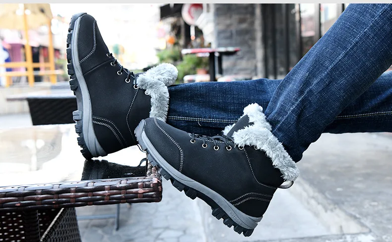 New Winter Boots Men Waterproof Leather Boots Men High Top Shoes 2019 black Winter Footwear Lace-Up Casual Warm shoes Man
New Winter Boots Men Waterproof Leather Boots Men High Top Shoes 2019 black Winter Footwear Lace-Up Casual Warm shoes Man
