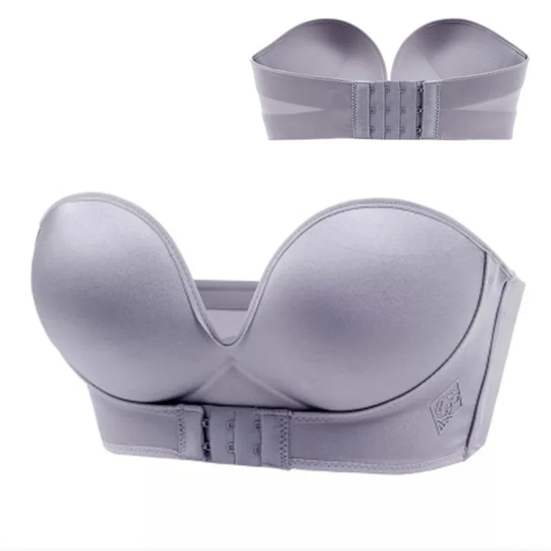 Women Strapless Sexy Invisible Bras Underwear Front and Behind Buckle Lingerie Seamless Gather Bralette Top for Wedding Dress
Women Strapless Sexy Invisible Bras Underwear Front and Behind Buckle Lingerie Seamless Gather Bralette Top for Wedding Dress