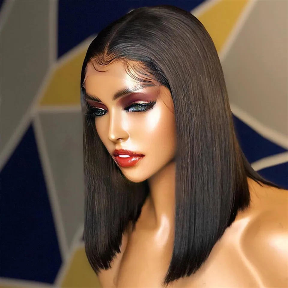 Short Bob Human Hair Wigs 13x4 Transparent Lace Front Wig Pre Plucked 4x4 Closure Wig 180% Remy Straight Bob Lace Front Wigs
Short Bob Human Hair Wigs 13x4 Transparent Lace Front Wig Pre Plucked 4x4 Closure Wig 180% Remy Straight Bob Lace Front Wigs