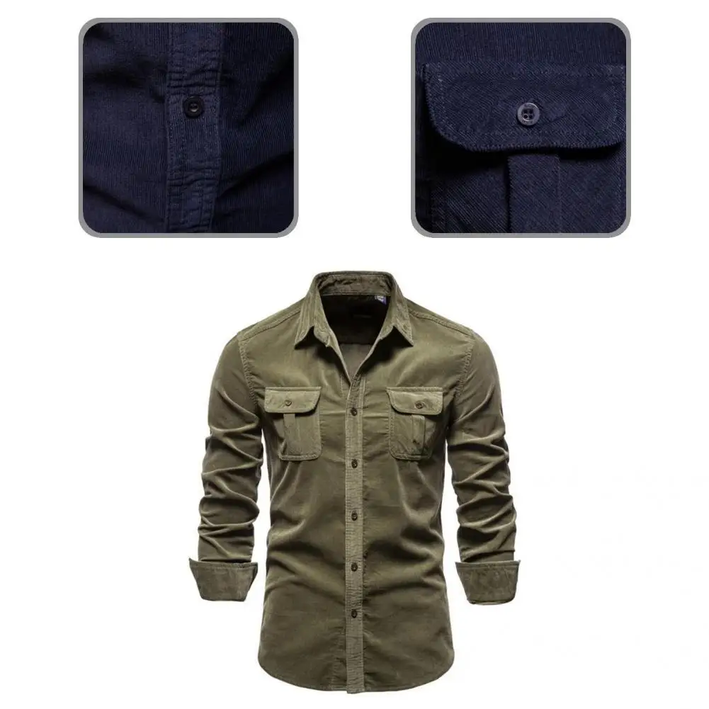 All Match Stylish Casual Button Decor Pure Color Male Shirt Warm Winter Shirt Single-breasted for Work
All Match Stylish Casual Button Decor Pure Color Male Shirt Warm Winter Shirt Single-breasted for Work