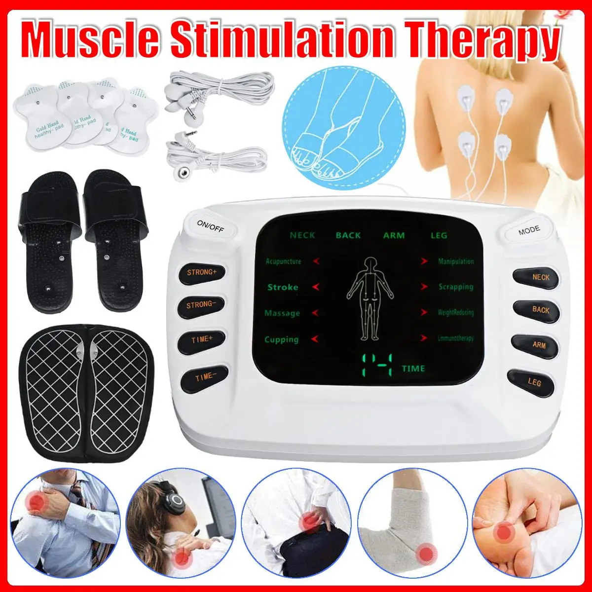 Electric Therapy Massager Tens Acupuncture Health Care Slimming Machine Pain Relief Digital Meridian Physiotherapy Instrument
Electric Therapy Massager Tens Acupuncture Health Care Slimming Machine Pain Relief Digital Meridian Physiotherapy Instrument